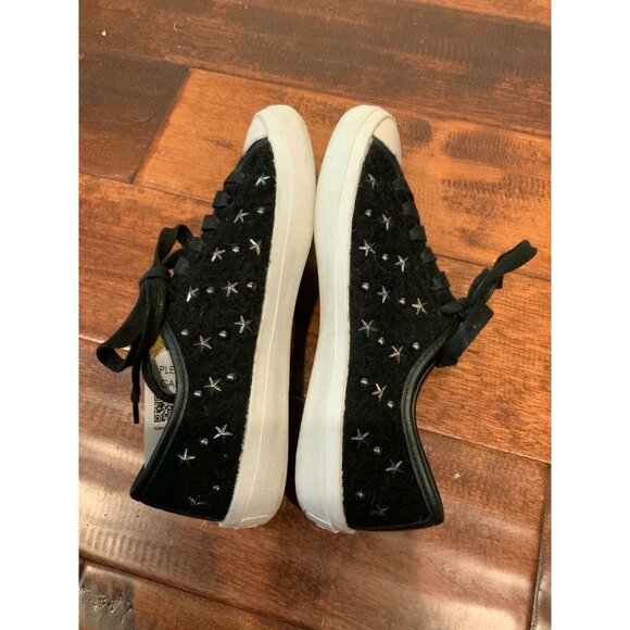 Coach "Empire Star" Black Wool Studded Lace-Up Sneakers, Size 6 (US), 36 (EUR) - Picture 8 of 9